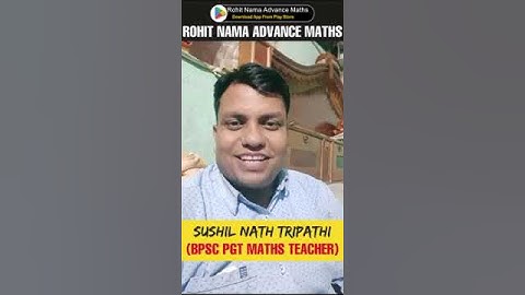 BPSC PGT MATHS TEACHER | SUSHIL NATH TRIPATHI | #dsssb #rohitnama #maths #teacher #bpsc