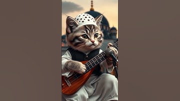 Thumbnail of Eccentric Cat Playing Ukulele in Front of Mosque! Melodious Voice Makes You Goosebumps 😻🎶"#shorts