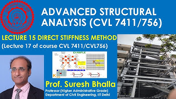 Lecture 15 Direct Stiffness Method (Lecture 17 of course Advanced Structural Analysis)