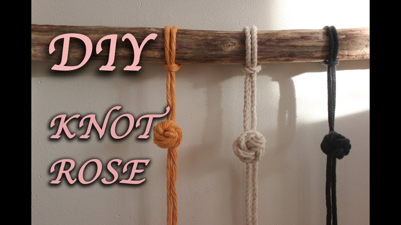 Macrame Knot Rose Pattern DIY for beginners YouTube
