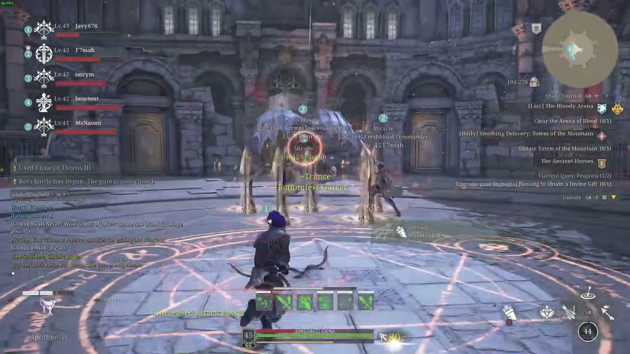 MMORPG Bless Unleashed PC  EU Ranger  -  When the Boss says No combo!!