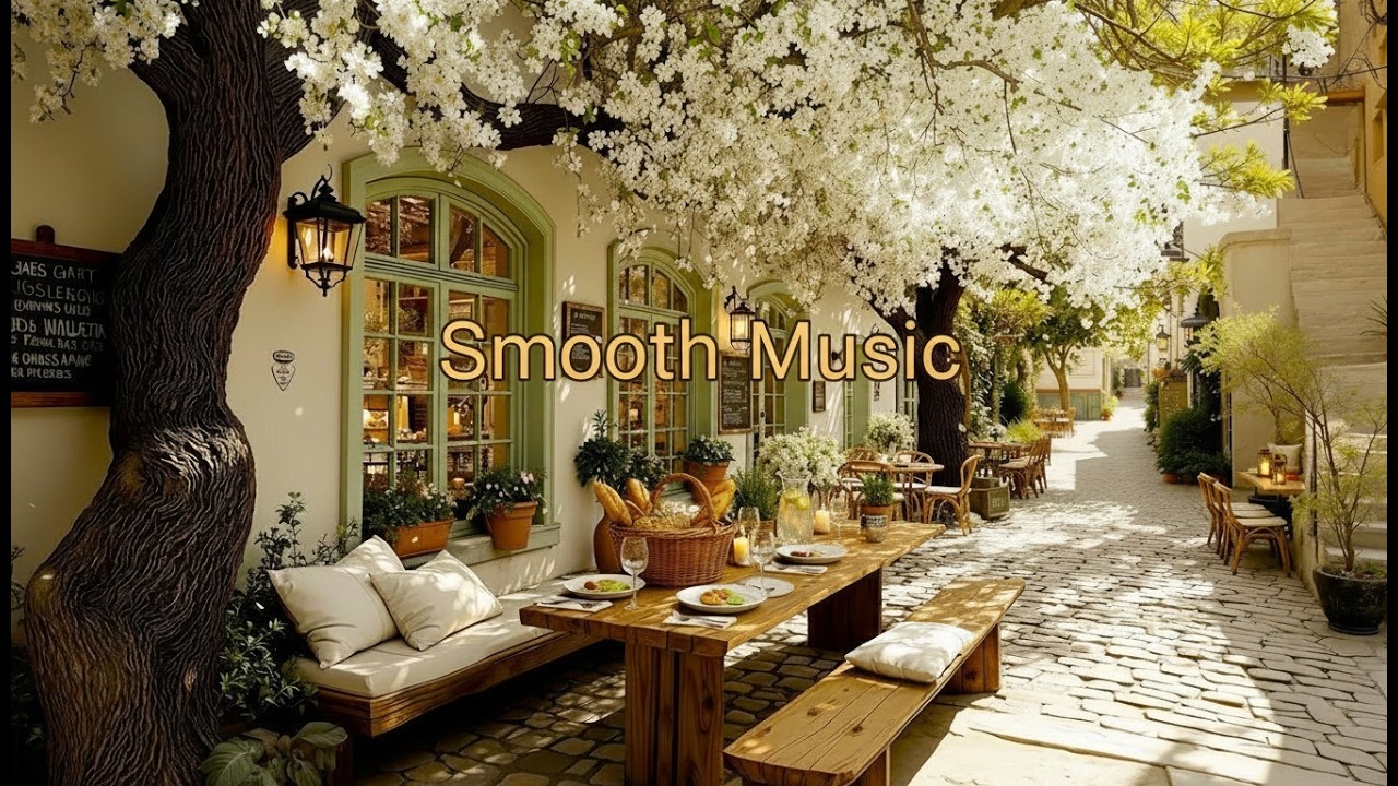 Spring Cafe Outside Peaceful Spring Morning at a Cozy Outdoor Breakfast Café 🌸 Gentle Music ...