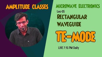 Lec 05  M.Sc. Final || Transverse Electric mode RWG || Microwave Electronics by Ashish Sharma