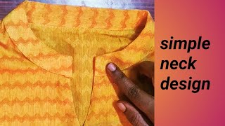 Stitch simple neck for Jean top/kurti/chudi l Collar neck l Tamil