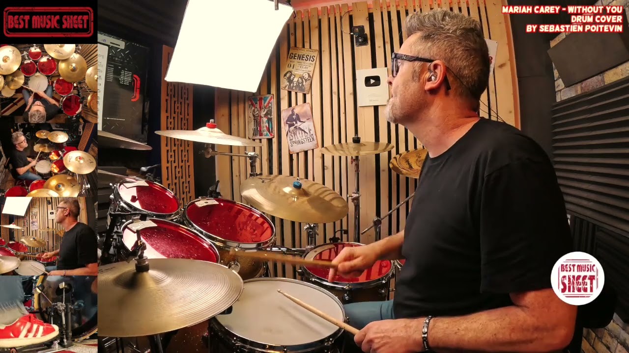 🥁 Mariah Carey Without You DRUM COVER | Drum Sheet Music Mariah Carey Without You