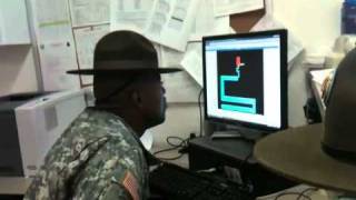 Drill Sergeant scared by maze game
