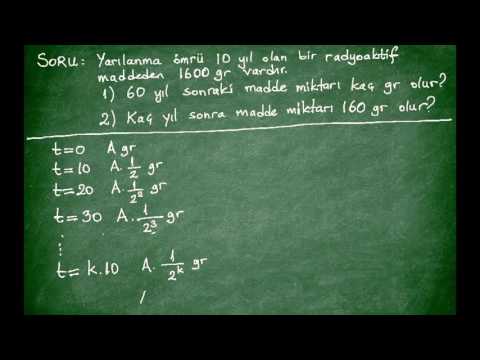 Matematik I - Üstel Azalma Konu Anlatımı - Ünite4