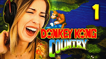 My FIRST Ever Donkey Kong Playthrough: Donkey Kong Country - Part 1 Full Playthrough