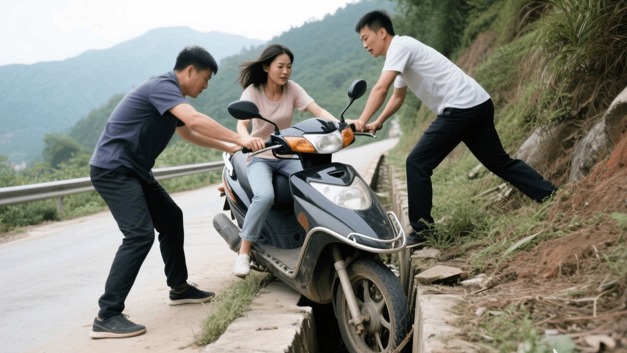 A girl fell into a ditch while donating blood on a holiday.