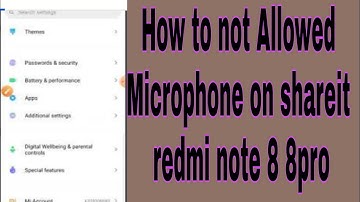 How to not Allowed Microphone on shareit redmi note 8 8pro