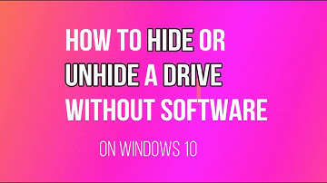 How to hide or Unhide a drive or a partition on windows 10 PC Bangla tutorial 2017