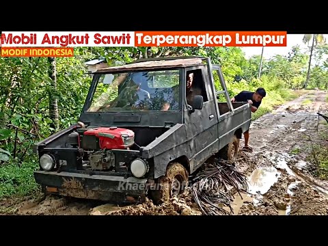 Mobil sawit modifikasi indonesia‼️Mobil angkut buah sawit di kebun