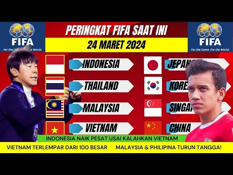 Usai Kalahkan Vietnam, Rangking Indonesia Naik - Peringkat FIFA Terbaru 2024 Maret - Malaysia Turun