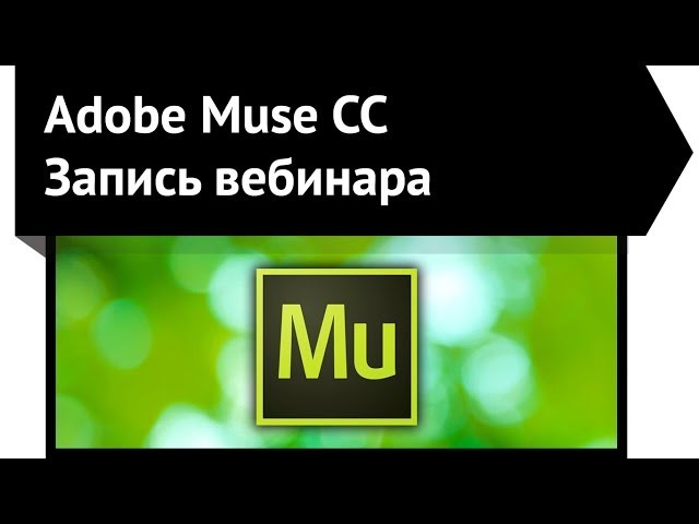 Adobe Muse запись вебинара