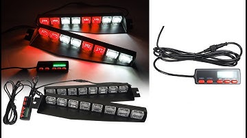 34" LED EMERGENCY WARNING STROBE VISOR SUCKER SPLIT DECK LIGHT BAR