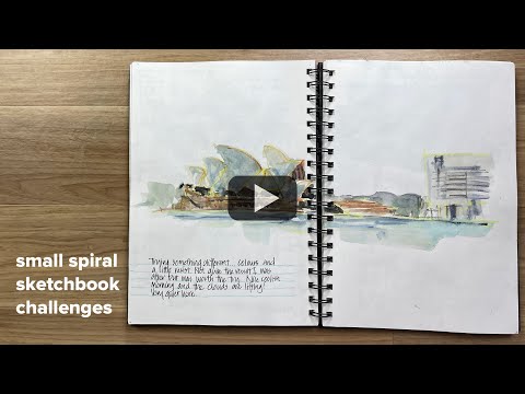 Challenges when using a small spiral sketchbook
