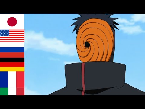 Tobi / Obito changes voice in 6 different languages | Naruto Multilanguage