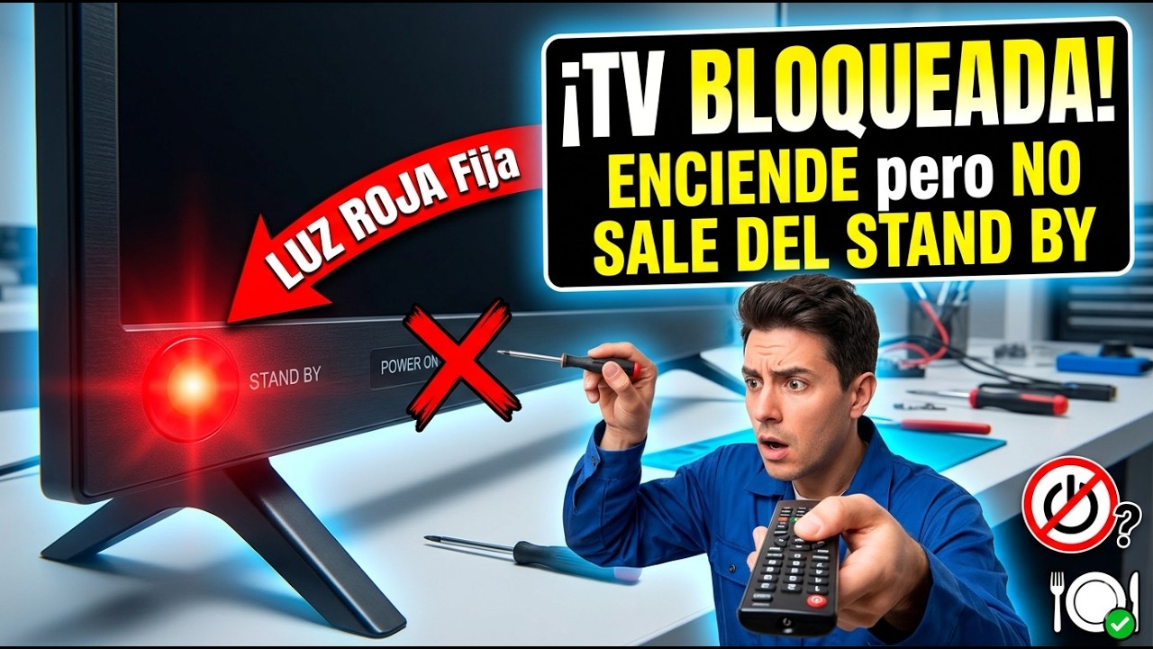 REPARAR 📺 TV 📺 que ENCIENDE pero NO sale de STAND BY YouTube Music