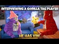 Interviewing a gorilla tag player