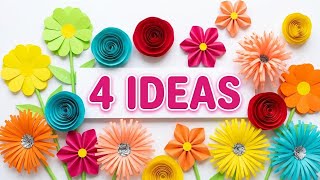Como Hacer Flores De Papel Fáciles Y Rápidas Paso A Paso Diy Easy Paper Flowers