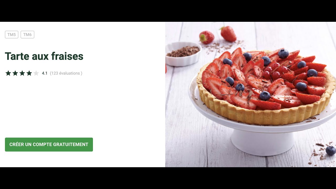 Tarte aux fraises 🍓 , pâte brisée et crème pâtissière au thermomix TM6