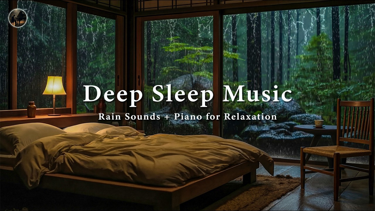 Fall Asleep Fast in 3 Minutes with Relaxing Piano with Rain Sounds for Deep Sleep and Stress Relief