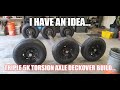 M1083A1 7 ton trailer build day 1 (torsion axle mounting/alignment to main subframe rails)