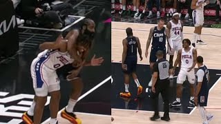 JAMES HARDEN PUT TYRESE MAXEY IN HEADLOCK & TELLS HIM 