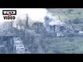 Drone Captures Strikes In Ukrainian Village