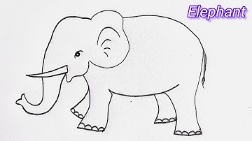 Elephant drawing easy step by step \\ Elephant drawing easy \\ animals drawing