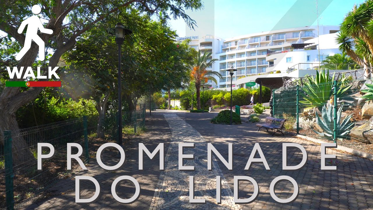 Madeira, Portugal - 4K Virtual Walk - Promenade do Lido From Ponta da Cruz to Praia Formosa. Funchal