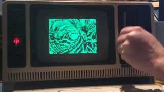 TRS-80 Model 4p movie streaming from floppy