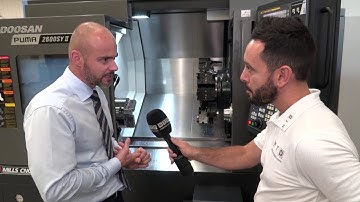 Gio visits Mills CNC to learn more about the Strokes of Genius LIVE next week