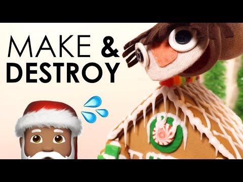 MAKE & DESTROY Gingerbread House | Sock Kasey