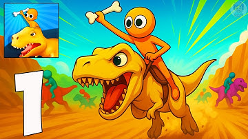 Dino Chaos Crazy Race - Gameplay Walkthrough Part 1 - Evolution of Dinosaur Battle (iOS, Android)