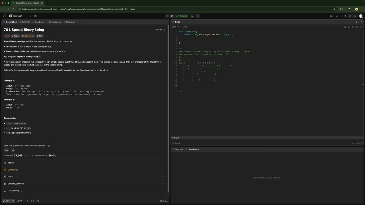 761  Special Binary String