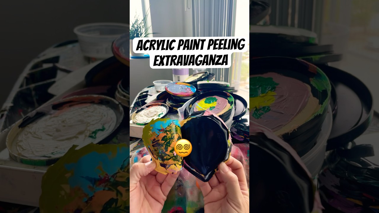 Acrylic Paint Peeling Extravaganza😵‍💫 