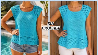 CROCHET TUTORIAL: ELLA TOP, BLOUSE, TUNIC, DRESS * GRANNY STITCH FOR TOTAL BEGINNERS