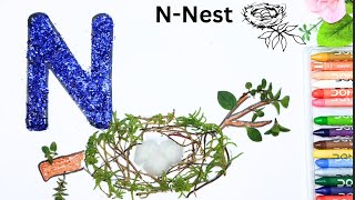 Nest Adventure: Letter 'N' Activity for Preschoolers | Fun Alphabet Crafting! 🐦