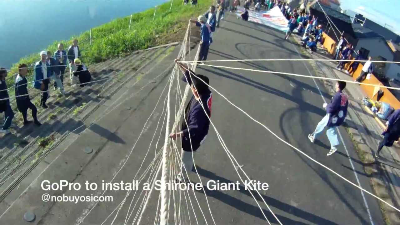 大凧にgoproで空撮 空から見る新潟平野 白根大凧合戦 Youtube