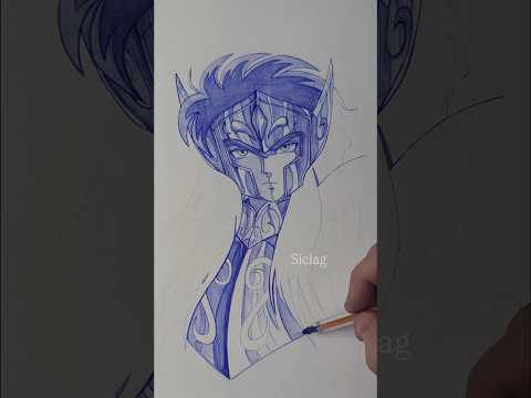 Camus de Acuario #shorts #fanart #animeart #drawing #draw #otakuworld #inkdrawing #camus #saints