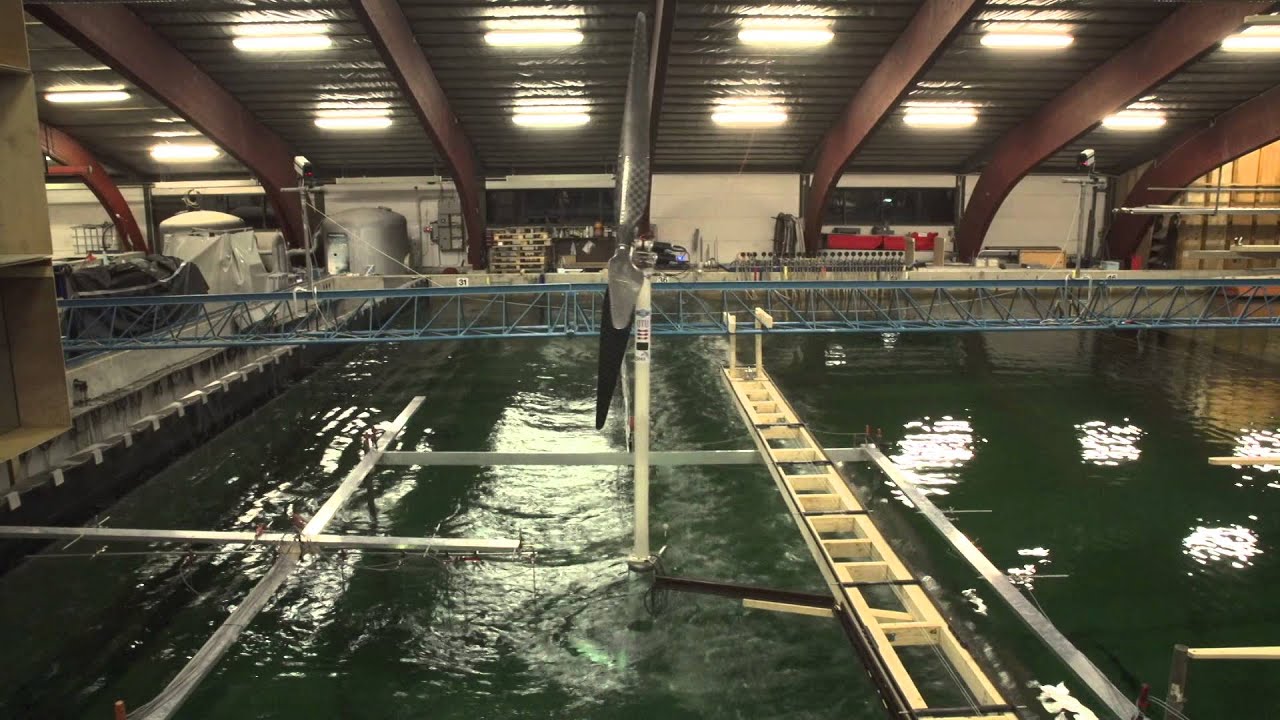 Forsøg med vind-og bølgelaster på prototype havvindmølle | INNWIND | Tests