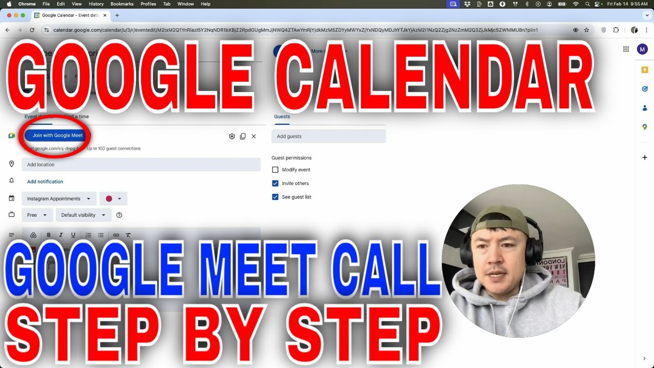 ✅  How To Add Google Meet Call To Google Calendar Event🔴