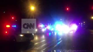 MO: FERGUSON PROTESTS-POLICE CARS ALONG STREET