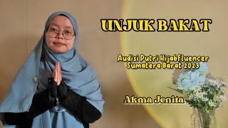 UNJUK BAKAT - Audisi Putri Hijabfluencer Sumatera Barat 2023