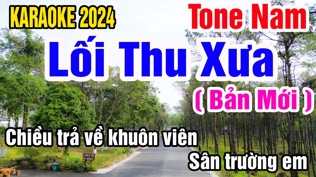 Lối Thu Xưa Karaoke Tone Nam Nhạc Sống gia huy beat