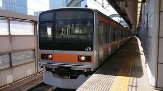 209系1000番台トタ82編成東京駅発車