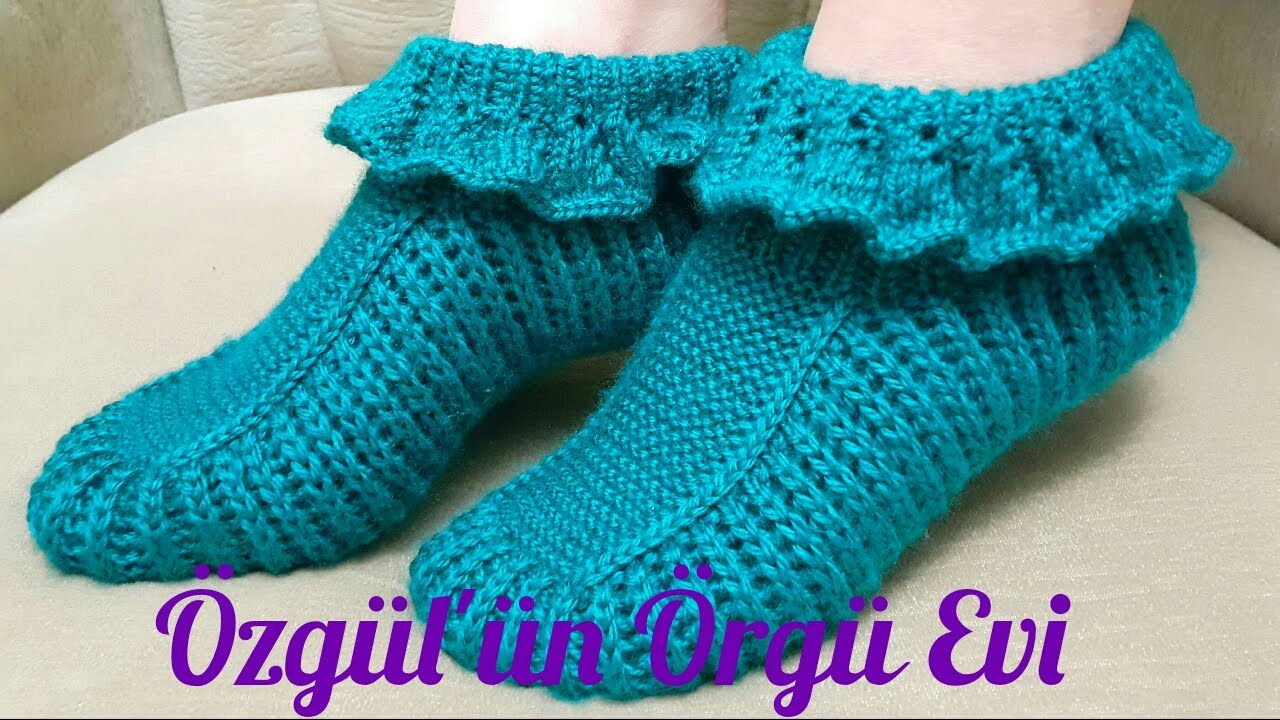 İKİ ŞİŞ İLE SELANİK ÖRGÜ PATİK YAPIMI | FIRFIRLI PATİK YAPIMI