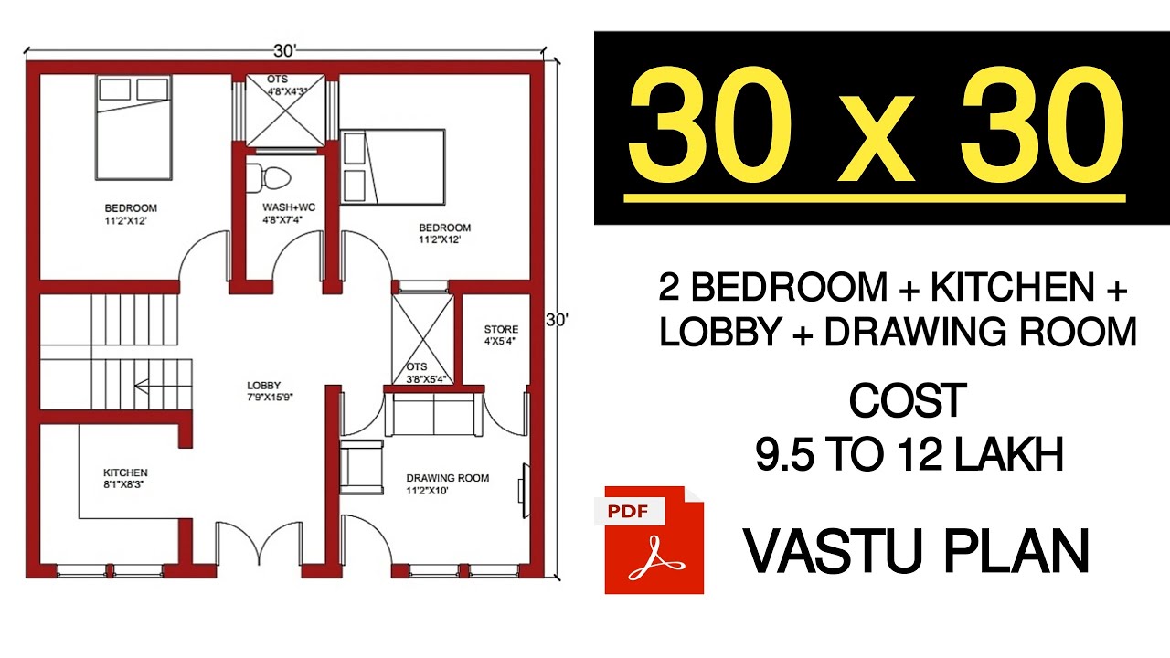 30 X 30 House Design 30 By 30 House Design 30 30 House Plan East Facing Engineer Gourav Youtube
