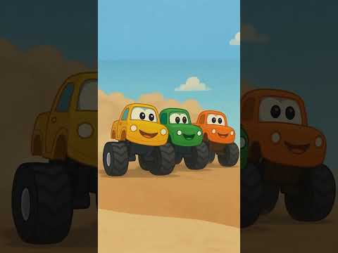 Песенка про машинки - Монстр-траки остались втроем #песенкидлядетей #мультикипромашинки